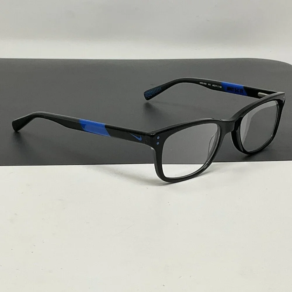 NIKE FRAMES ONLY EYEGLASSES 5538 013 BLACK / BLUE 46 [] 17 130